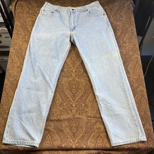 VTG USA 90's Arizona Jeans Mens 40x31 Blue Loose Relaxed Fit Straight Light Wash